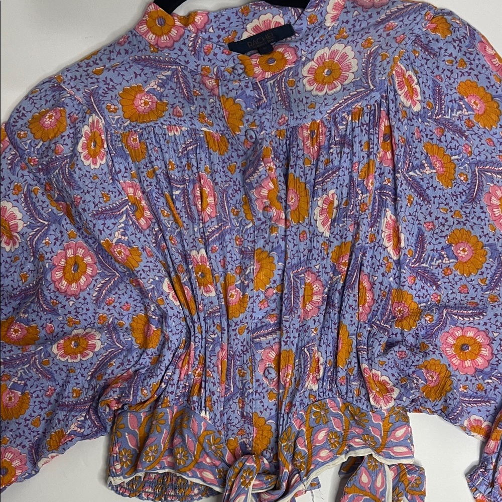 RACHEL Rachel Roy Women’s Floral Crop Blouse size M - Picture 3 of 10